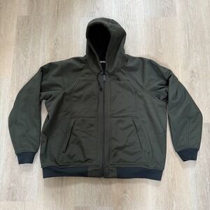 Duluth Trading Co Jacket Mens 3XL Green‎ Prudhoe Bay Hooded Fleece Lined Coat